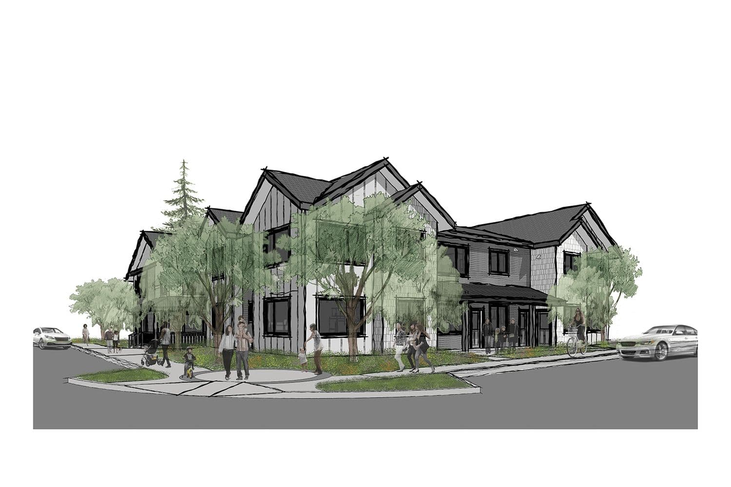 Roots Residences in Langley – exterior rendering
